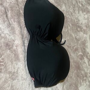 PINK Victoria's Secret Black and Light Pink Logo Strap